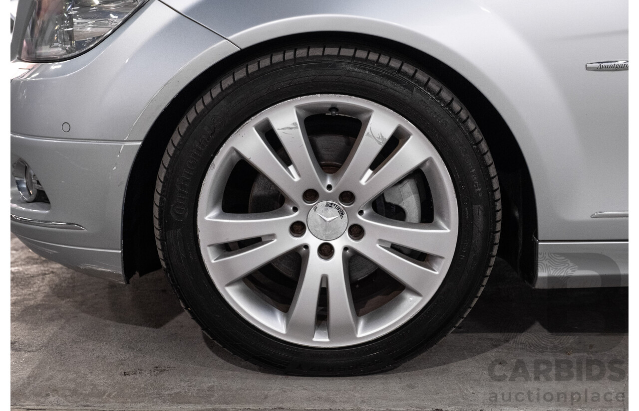 12/2008 Mercedes-Benz C200 Kompressor Avantgarde W204 4d Sedan Iridium Silver Metallic Supercharged 1.8L