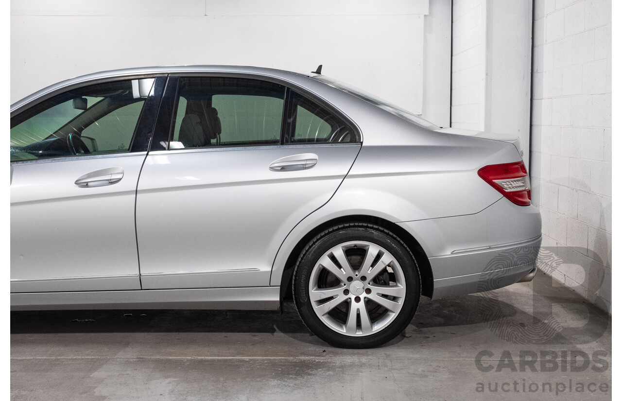 12/2008 Mercedes-Benz C200 Kompressor Avantgarde W204 4d Sedan Iridium Silver Metallic Supercharged 1.8L