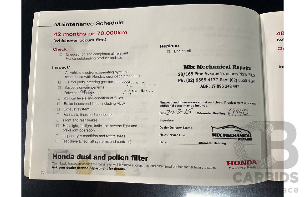 6/2011 Honda CR-V Luxury (4x4) MY11 4d Wagon Sparkle Grey Metallic 2.4L