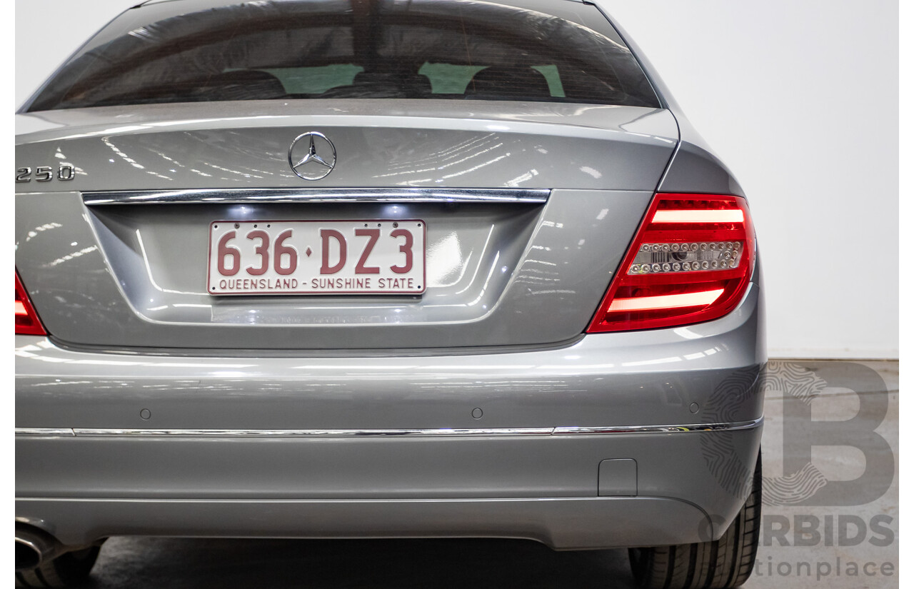 4/2013 Mercedes Benz C250 Avantgarde BE W204 MY13 4d Sedan Palladium Silver Metallic Turbo 1.8L