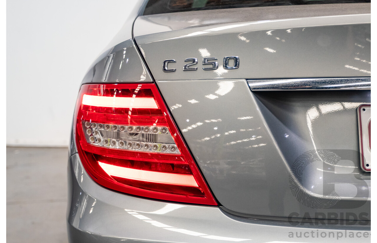 4/2013 Mercedes Benz C250 Avantgarde BE W204 MY13 4d Sedan Palladium Silver Metallic Turbo 1.8L
