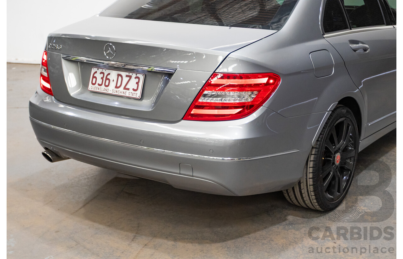 4/2013 Mercedes Benz C250 Avantgarde BE W204 MY13 4d Sedan Palladium Silver Metallic Turbo 1.8L
