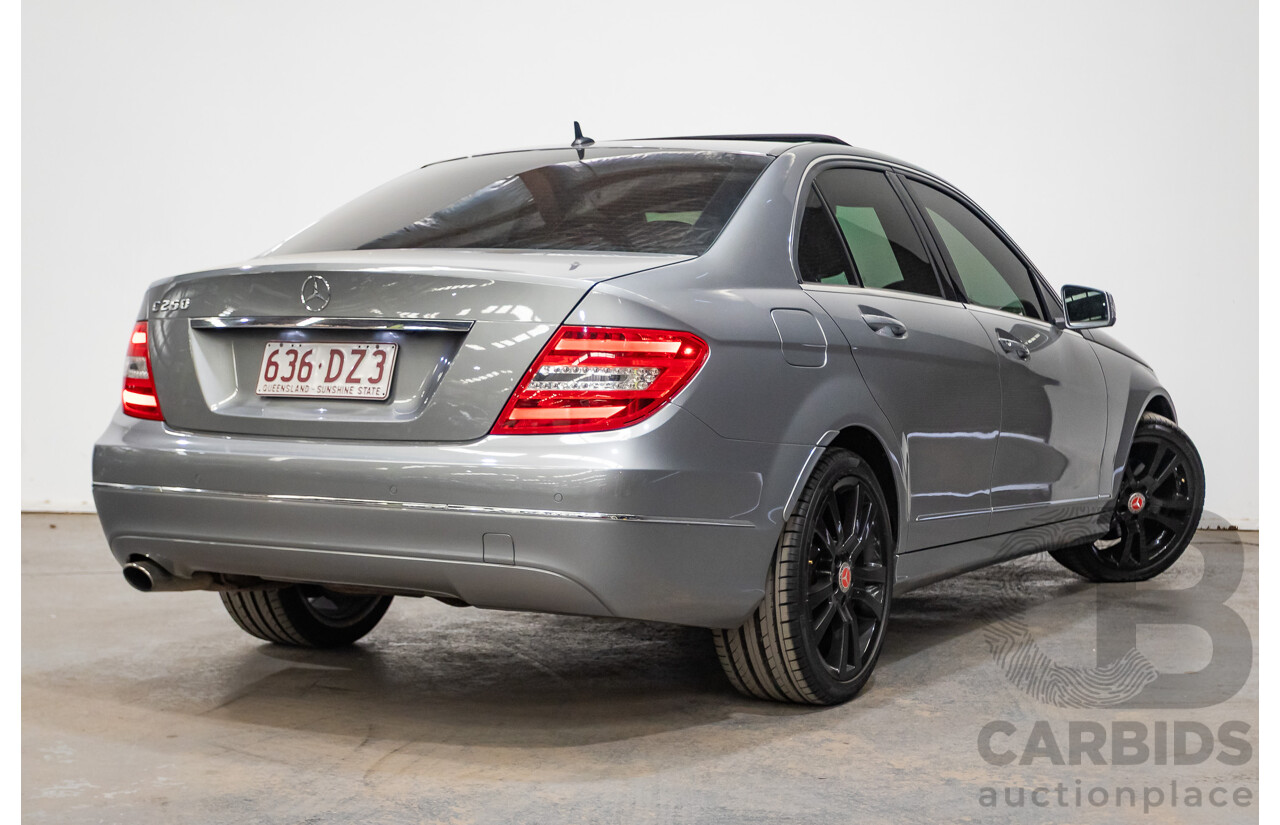 4/2013 Mercedes Benz C250 Avantgarde BE W204 MY13 4d Sedan Palladium Silver Metallic Turbo 1.8L