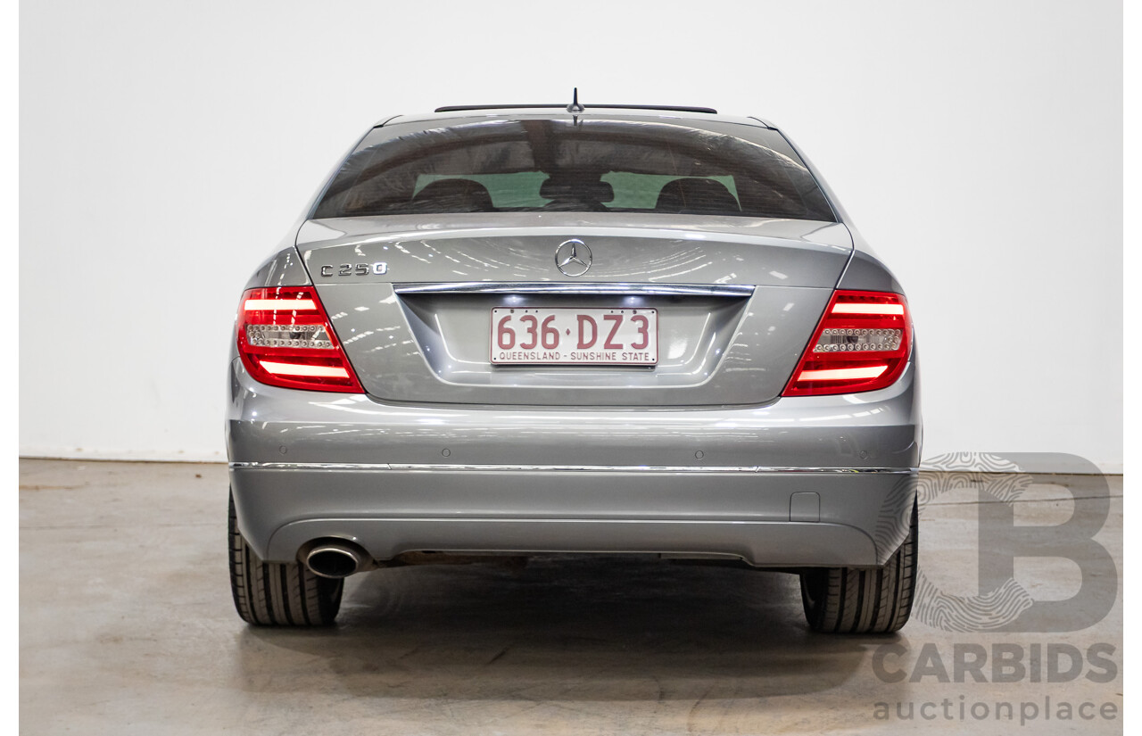 4/2013 Mercedes Benz C250 Avantgarde BE W204 MY13 4d Sedan Palladium Silver Metallic Turbo 1.8L