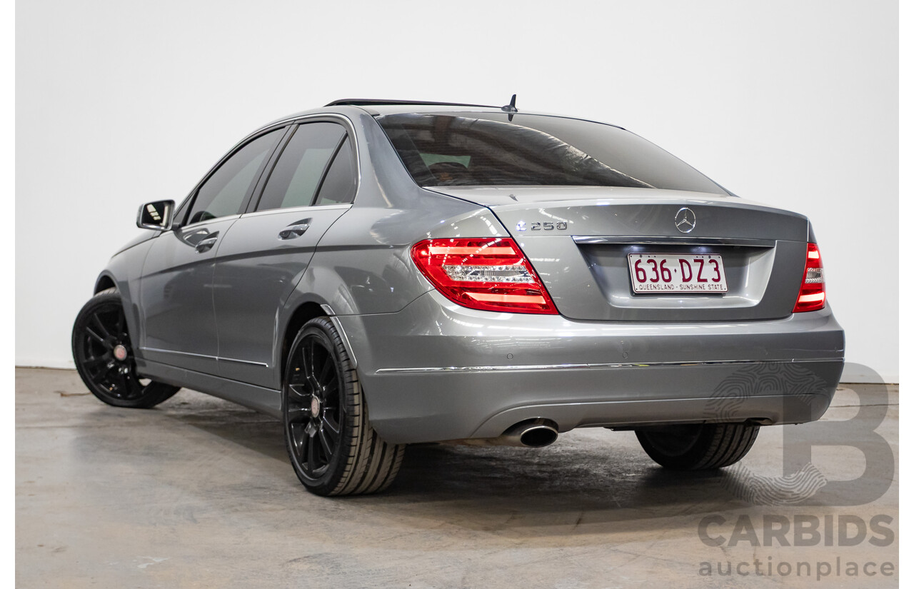 4/2013 Mercedes Benz C250 Avantgarde BE W204 MY13 4d Sedan Palladium Silver Metallic Turbo 1.8L