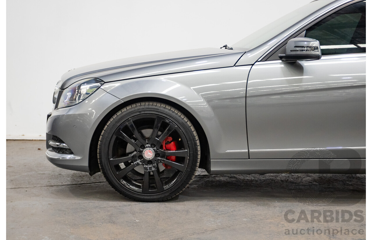 4/2013 Mercedes Benz C250 Avantgarde BE W204 MY13 4d Sedan Palladium Silver Metallic Turbo 1.8L