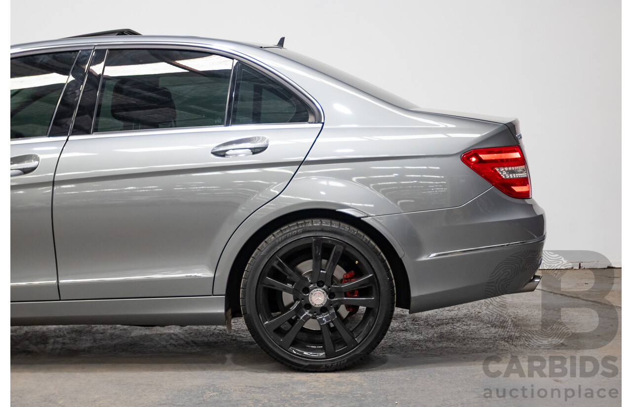 4/2013 Mercedes Benz C250 Avantgarde BE W204 MY13 4d Sedan Palladium Silver Metallic Turbo 1.8L