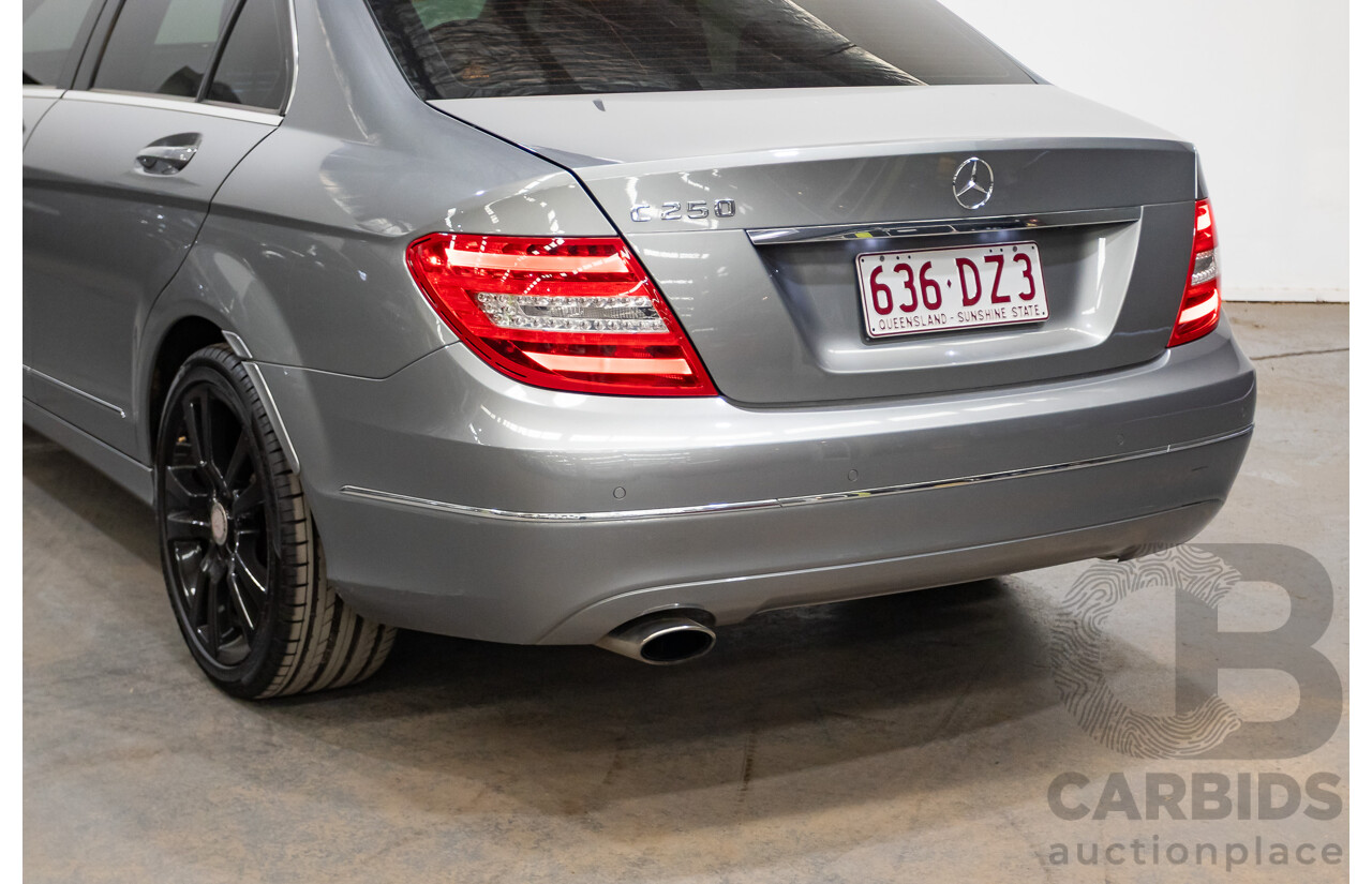 4/2013 Mercedes Benz C250 Avantgarde BE W204 MY13 4d Sedan Palladium Silver Metallic Turbo 1.8L
