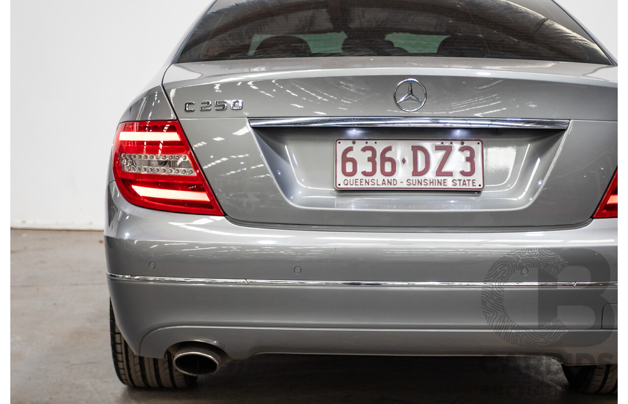 4/2013 Mercedes Benz C250 Avantgarde BE W204 MY13 4d Sedan Palladium Silver Metallic Turbo 1.8L