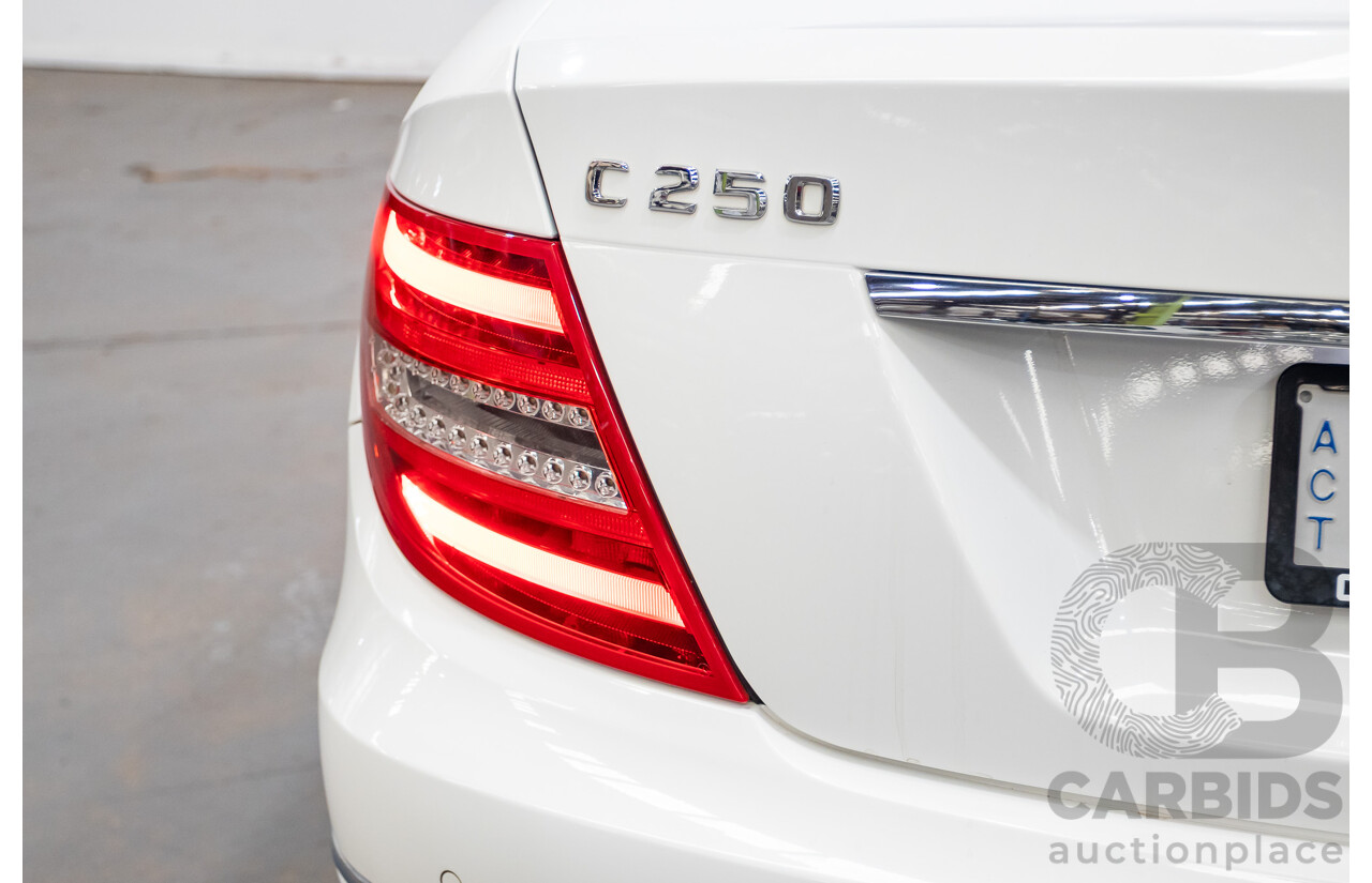 9/2012 Mercedes Benz C250 CDI Blue Efficiency W204 MY12 2d Coupe Polar White Twin Turbo Diesel 2.1L