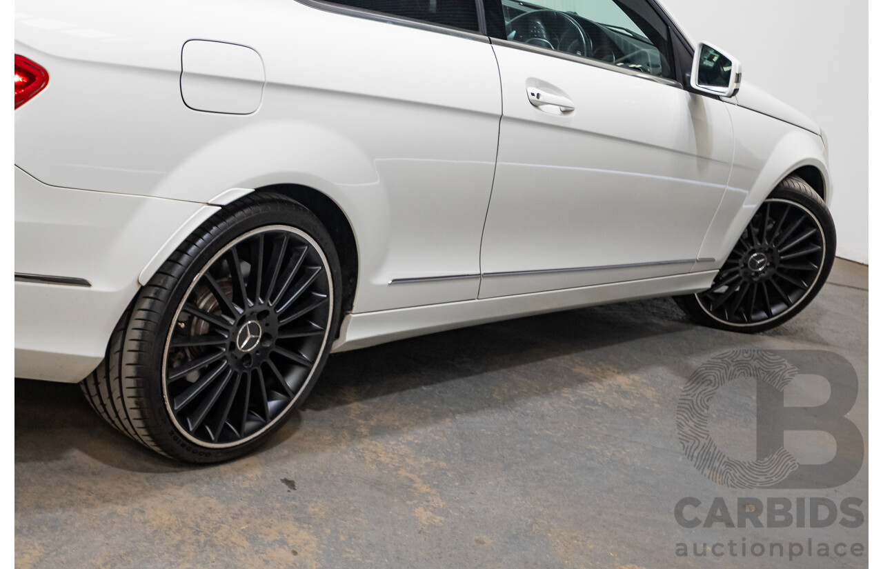 9/2012 Mercedes Benz C250 CDI Blue Efficiency W204 MY12 2d Coupe Polar White Twin Turbo Diesel 2.1L