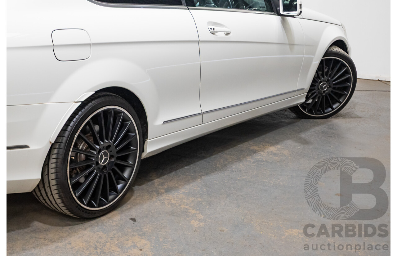 9/2012 Mercedes Benz C250 CDI Blue Efficiency W204 MY12 2d Coupe Polar White Twin Turbo Diesel 2.1L