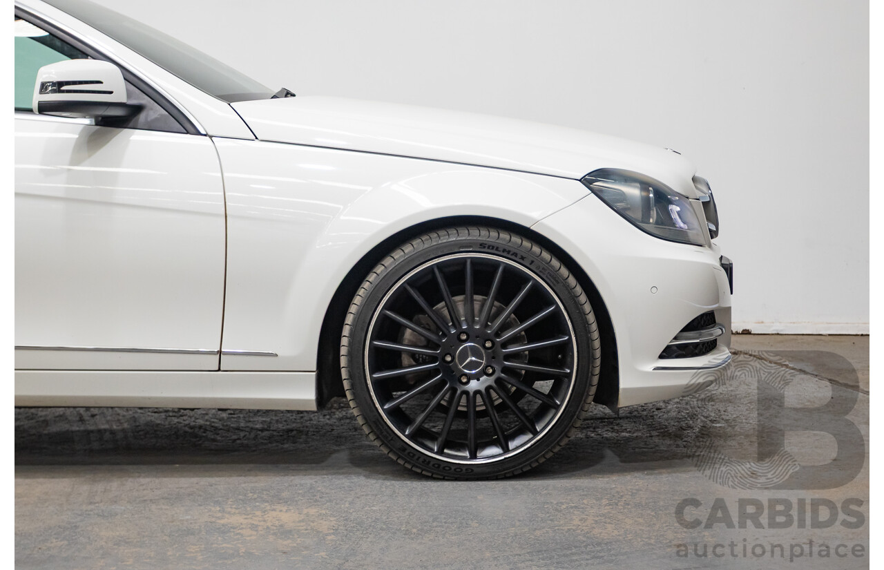 9/2012 Mercedes Benz C250 CDI Blue Efficiency W204 MY12 2d Coupe Polar White Twin Turbo Diesel 2.1L