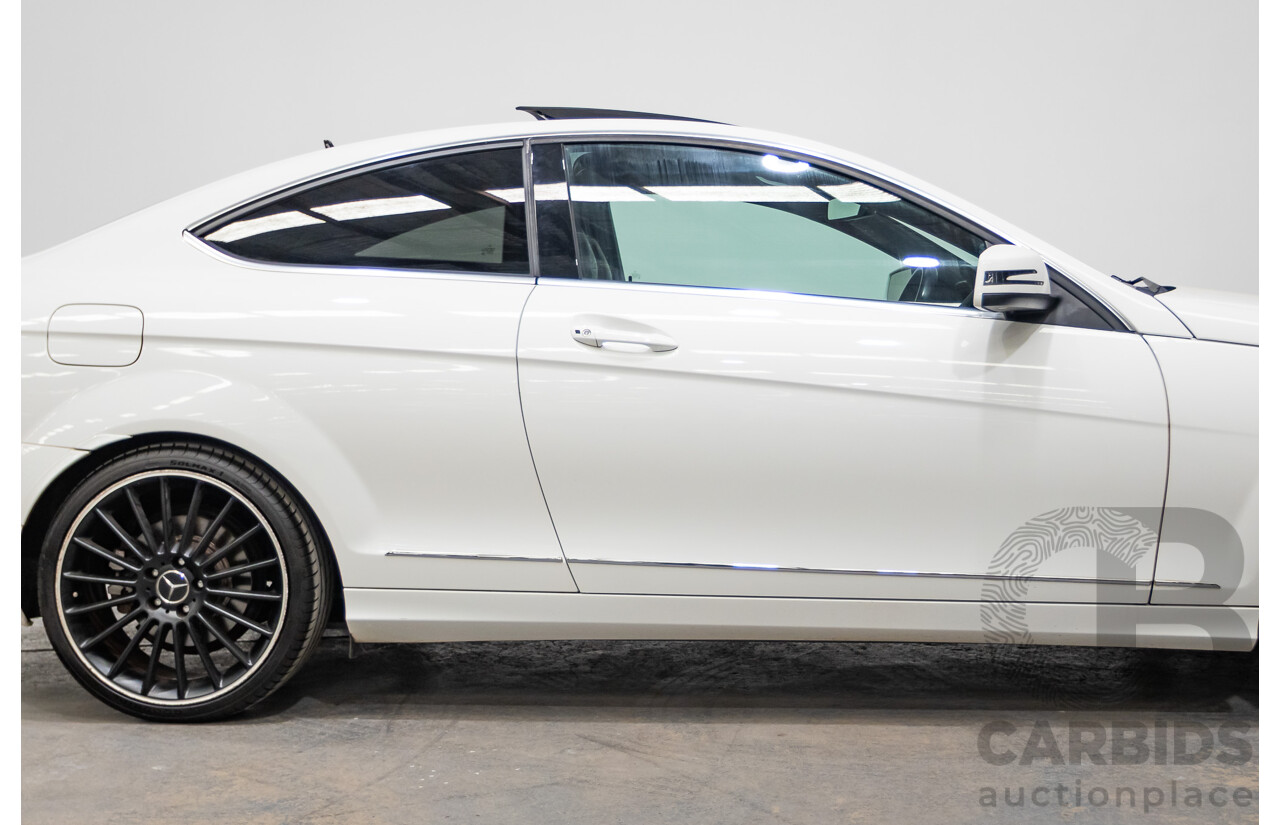 9/2012 Mercedes Benz C250 CDI Blue Efficiency W204 MY12 2d Coupe Polar White Twin Turbo Diesel 2.1L