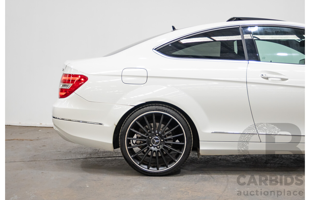 9/2012 Mercedes Benz C250 CDI Blue Efficiency W204 MY12 2d Coupe Polar White Twin Turbo Diesel 2.1L