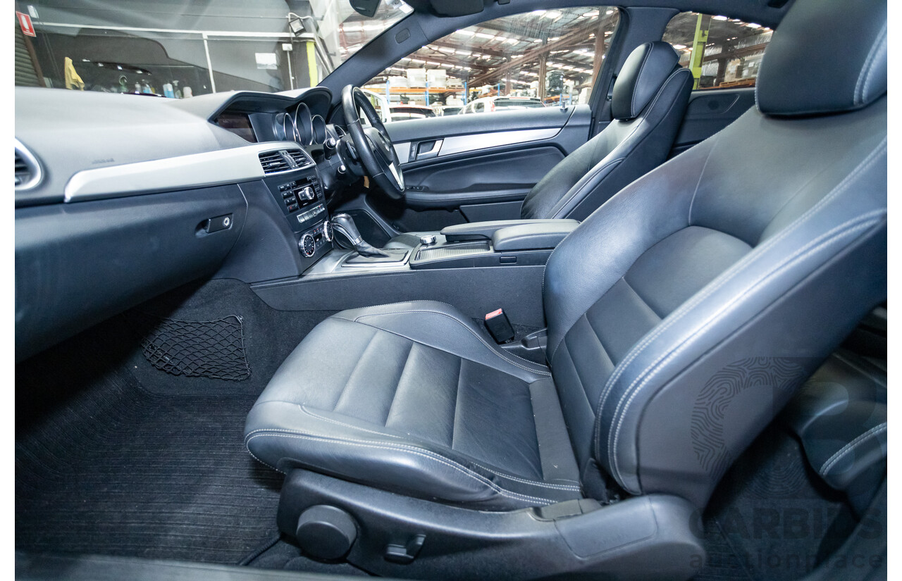 9/2012 Mercedes Benz C250 CDI Blue Efficiency W204 MY12 2d Coupe Polar White Twin Turbo Diesel 2.1L