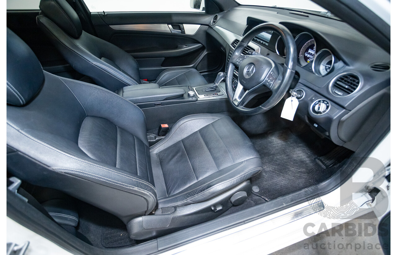 9/2012 Mercedes Benz C250 CDI Blue Efficiency W204 MY12 2d Coupe Polar White Twin Turbo Diesel 2.1L