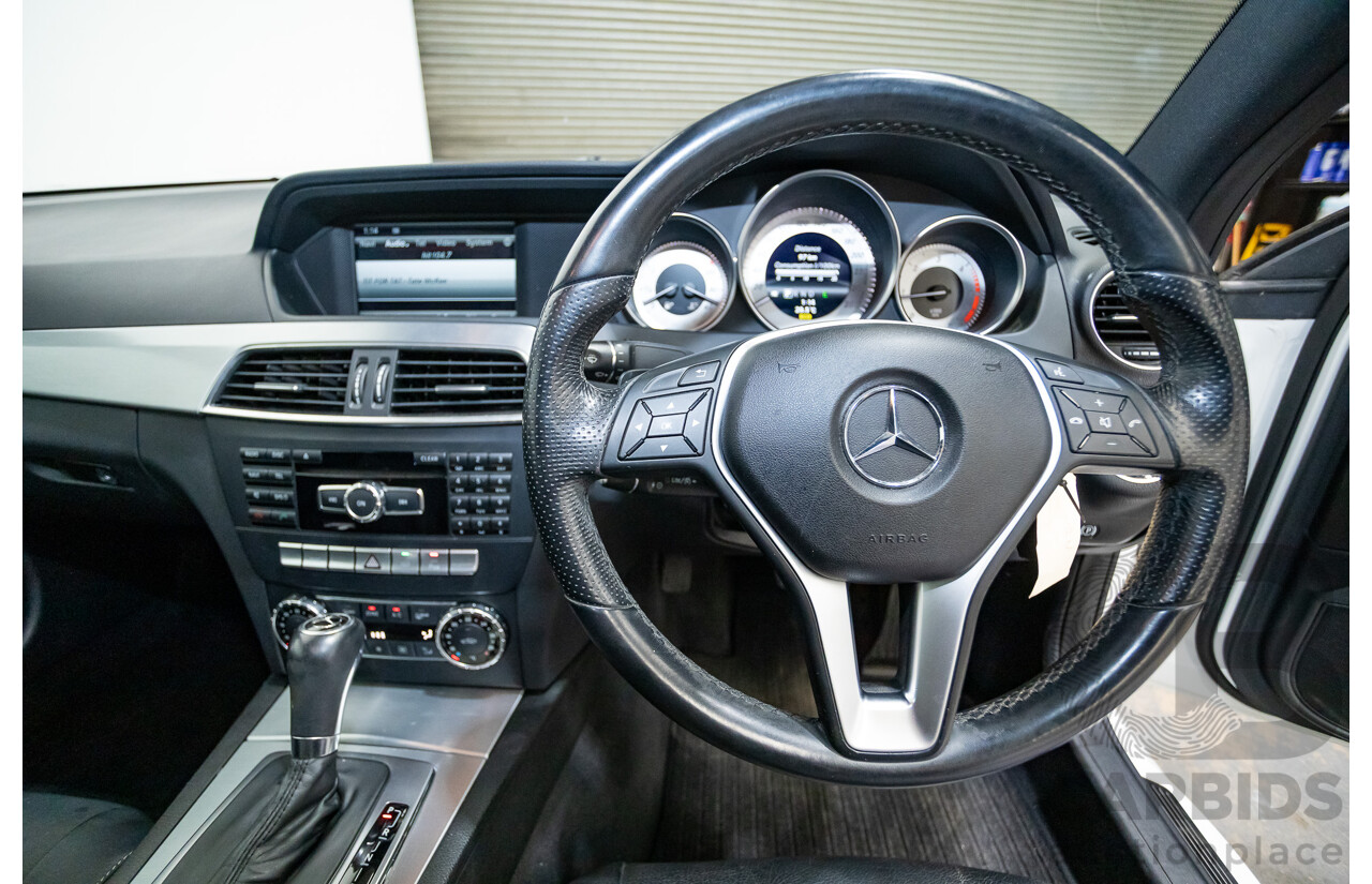 9/2012 Mercedes Benz C250 CDI Blue Efficiency W204 MY12 2d Coupe Polar White Twin Turbo Diesel 2.1L