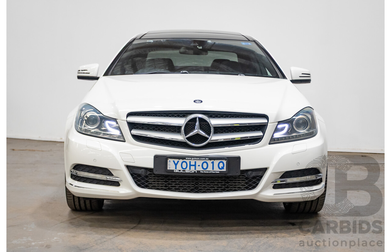 9/2012 Mercedes Benz C250 CDI Blue Efficiency W204 MY12 2d Coupe Polar White Twin Turbo Diesel 2.1L