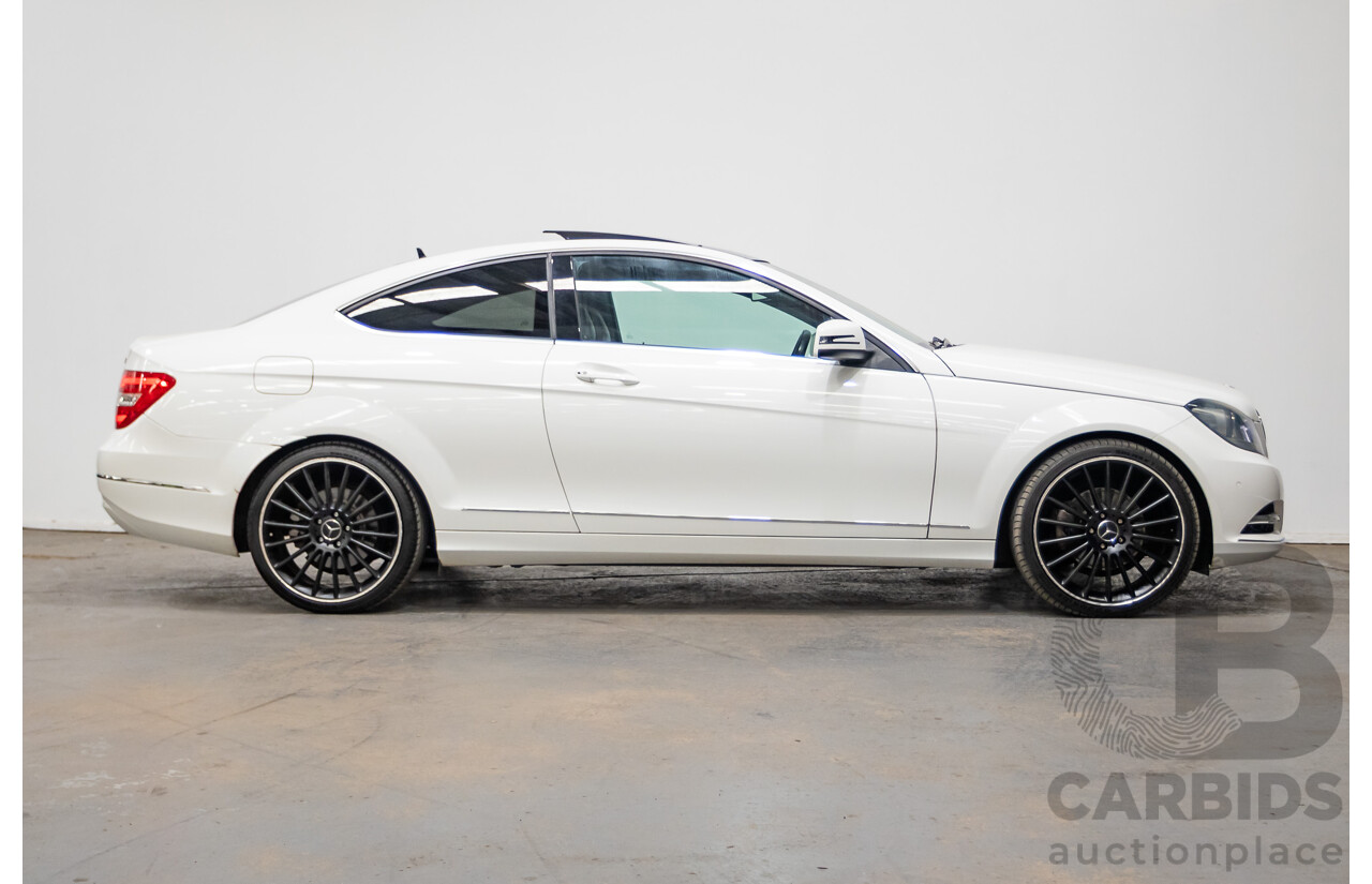 9/2012 Mercedes Benz C250 CDI Blue Efficiency W204 MY12 2d Coupe Polar White Twin Turbo Diesel 2.1L