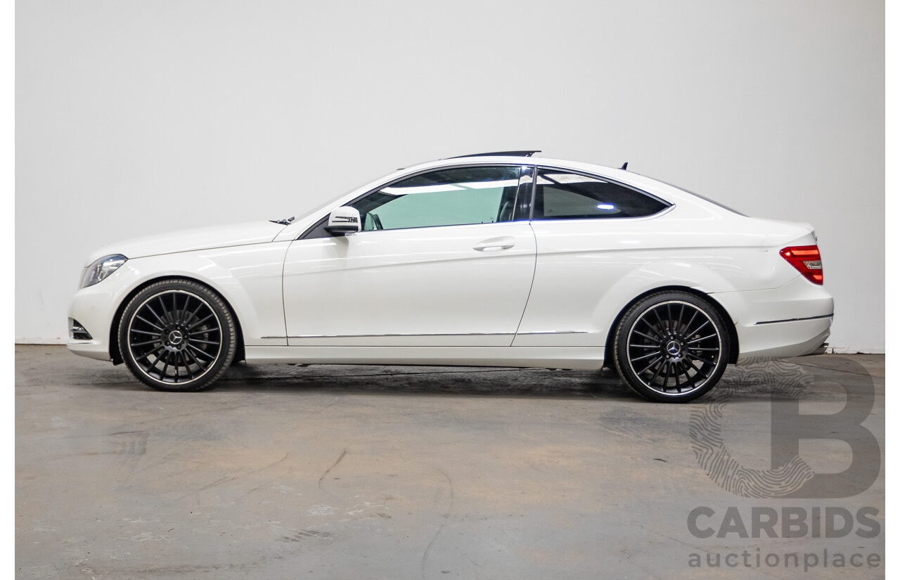 9/2012 Mercedes Benz C250 CDI Blue Efficiency W204 MY12 2d Coupe Polar White Twin Turbo Diesel 2.1L