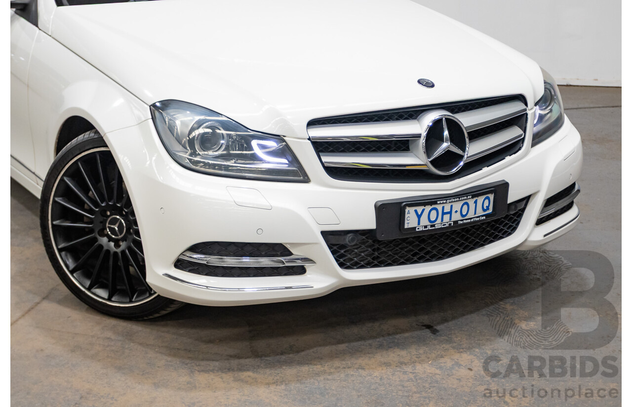 9/2012 Mercedes Benz C250 CDI Blue Efficiency W204 MY12 2d Coupe Polar White Twin Turbo Diesel 2.1L