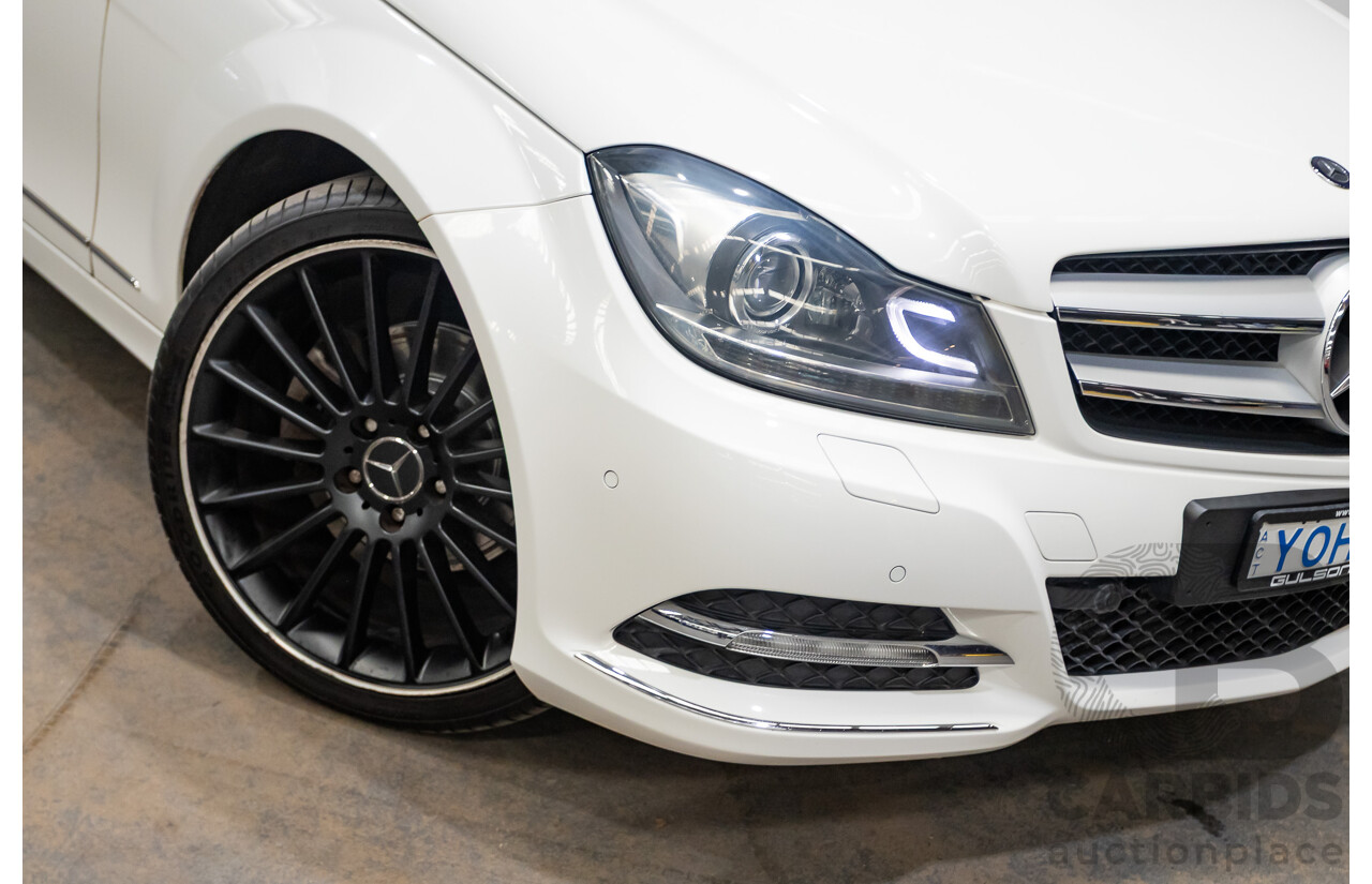 9/2012 Mercedes Benz C250 CDI Blue Efficiency W204 MY12 2d Coupe Polar White Twin Turbo Diesel 2.1L