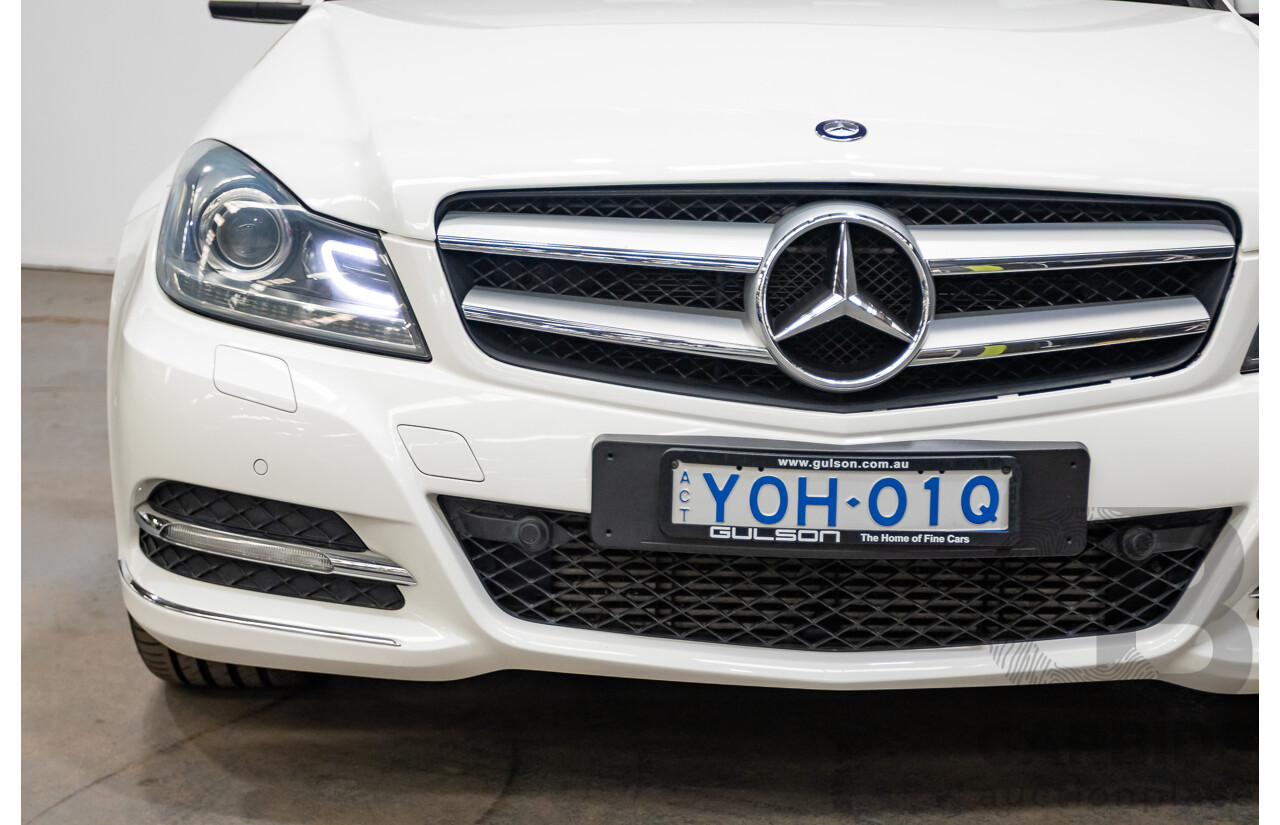 9/2012 Mercedes Benz C250 CDI Blue Efficiency W204 MY12 2d Coupe Polar White Twin Turbo Diesel 2.1L