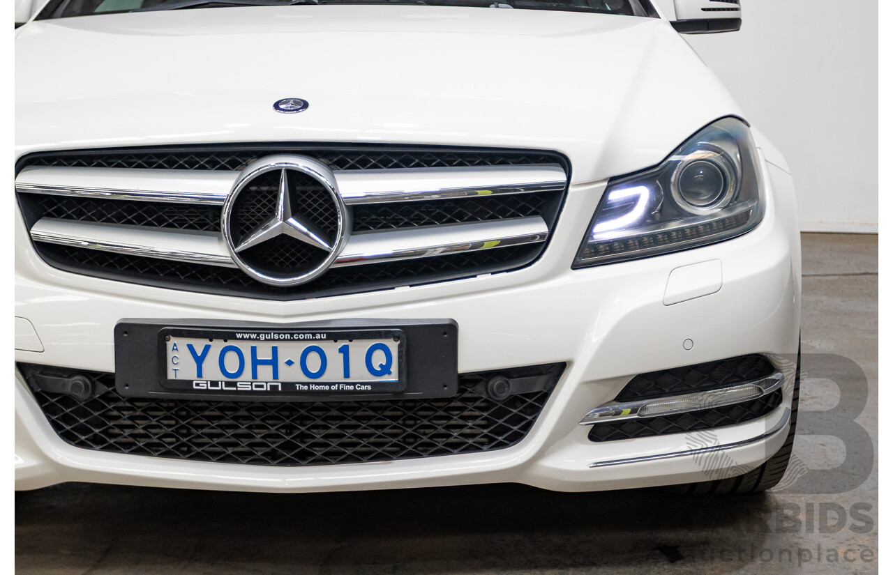 9/2012 Mercedes Benz C250 CDI Blue Efficiency W204 MY12 2d Coupe Polar White Twin Turbo Diesel 2.1L