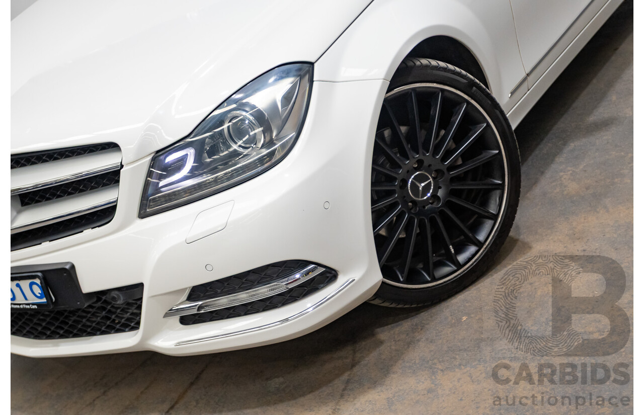 9/2012 Mercedes Benz C250 CDI Blue Efficiency W204 MY12 2d Coupe Polar White Twin Turbo Diesel 2.1L