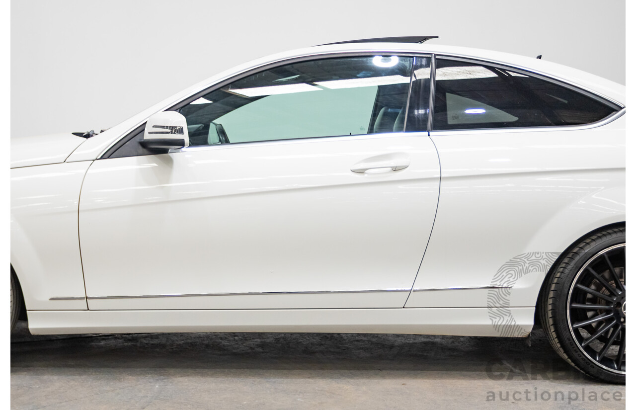 9/2012 Mercedes Benz C250 CDI Blue Efficiency W204 MY12 2d Coupe Polar White Twin Turbo Diesel 2.1L