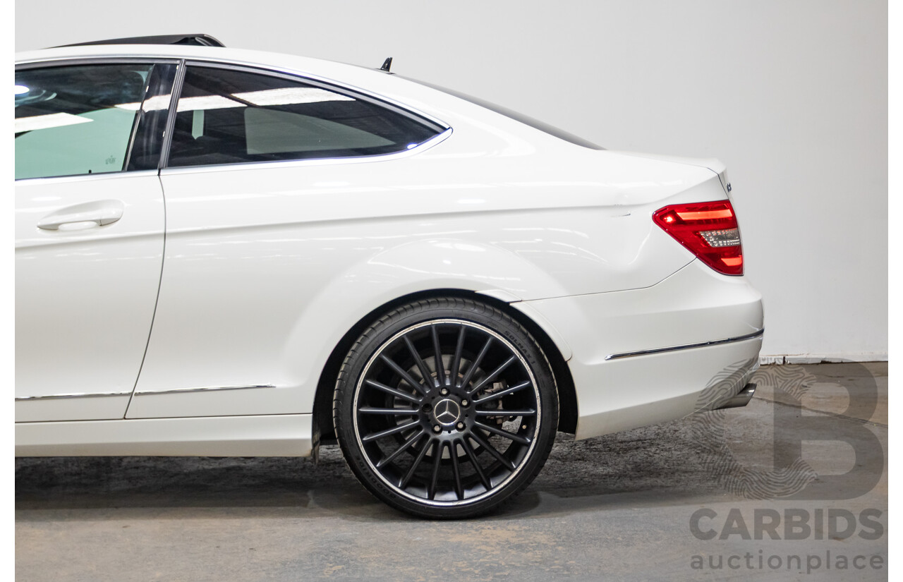 9/2012 Mercedes Benz C250 CDI Blue Efficiency W204 MY12 2d Coupe Polar White Twin Turbo Diesel 2.1L