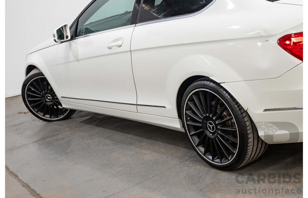 9/2012 Mercedes Benz C250 CDI Blue Efficiency W204 MY12 2d Coupe Polar White Twin Turbo Diesel 2.1L