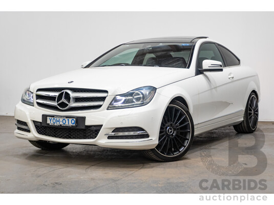9/2012 Mercedes Benz C250 CDI Blue Efficiency W204 MY12 2d Coupe Polar White Twin Turbo Diesel 2.1L