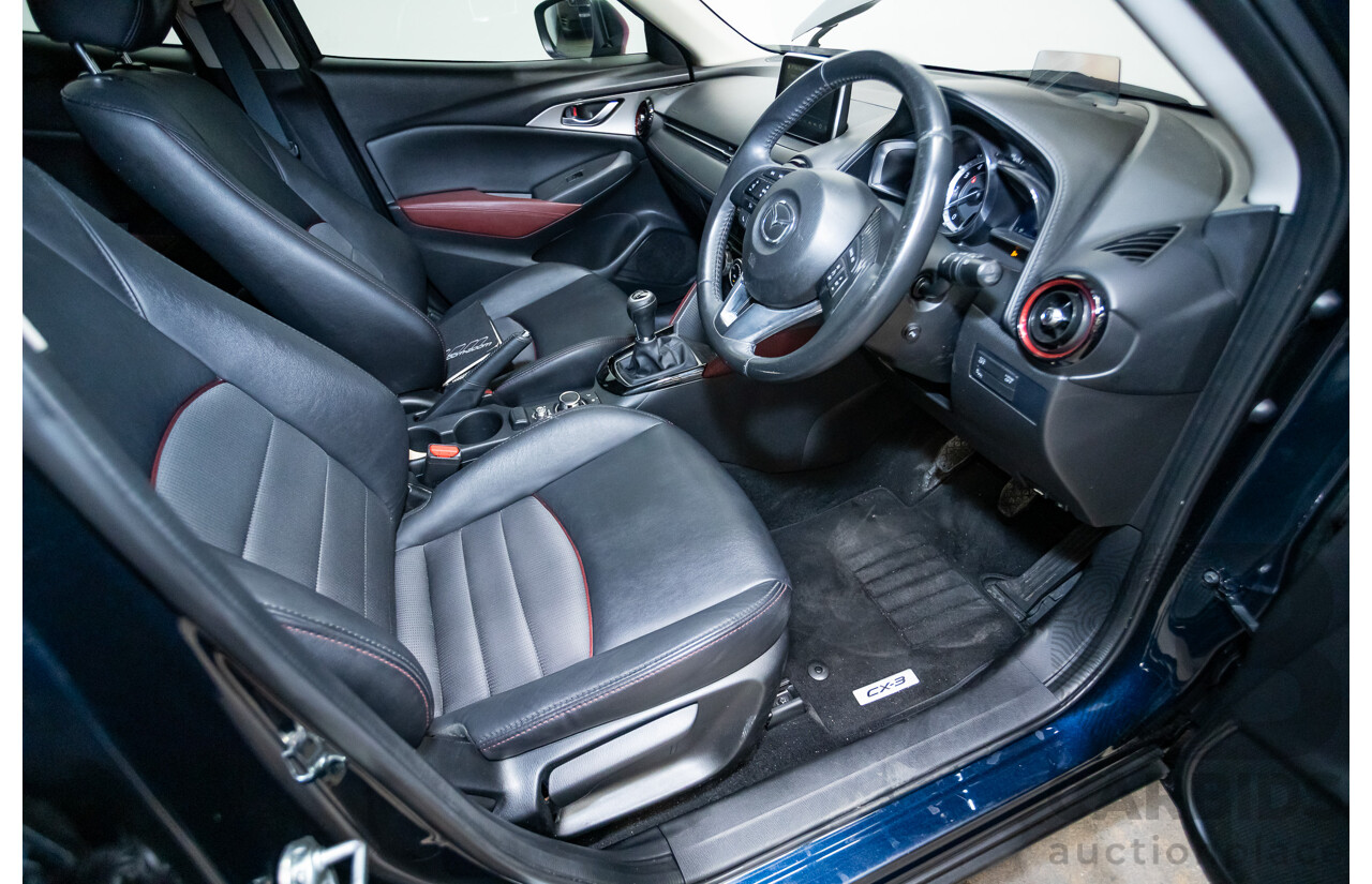 8/2015 Mazda CX-3 S-Touring DK Safety Pack 4d Wagon Deep Crystal Blue 2.0L