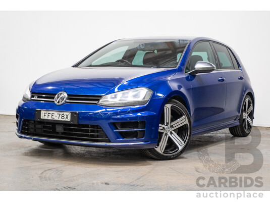 5/2014 Volkswagen Golf R Mk7 (AWD) AU MY14 5d Hatchback Lapiz Blue Metallic Turbo 2.0L