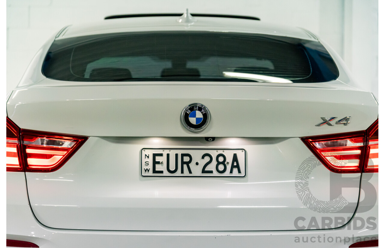 8/2014 BMW X4 Xdrive M Sport 20d F26 MY15 5d Coupe Alpine White Turbo Diesel 2.0L