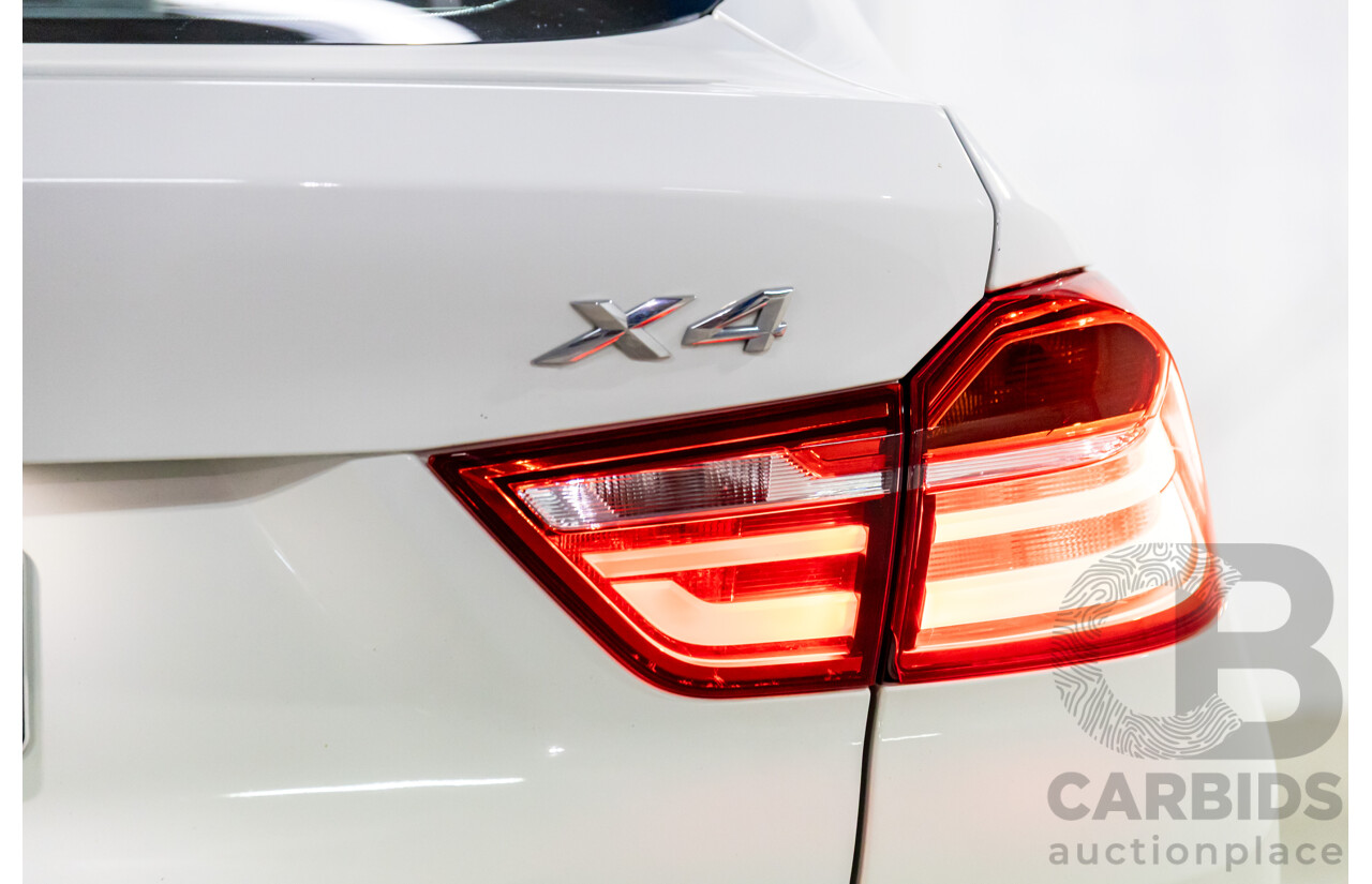 8/2014 BMW X4 Xdrive M Sport 20d F26 MY15 5d Coupe Alpine White Turbo Diesel 2.0L
