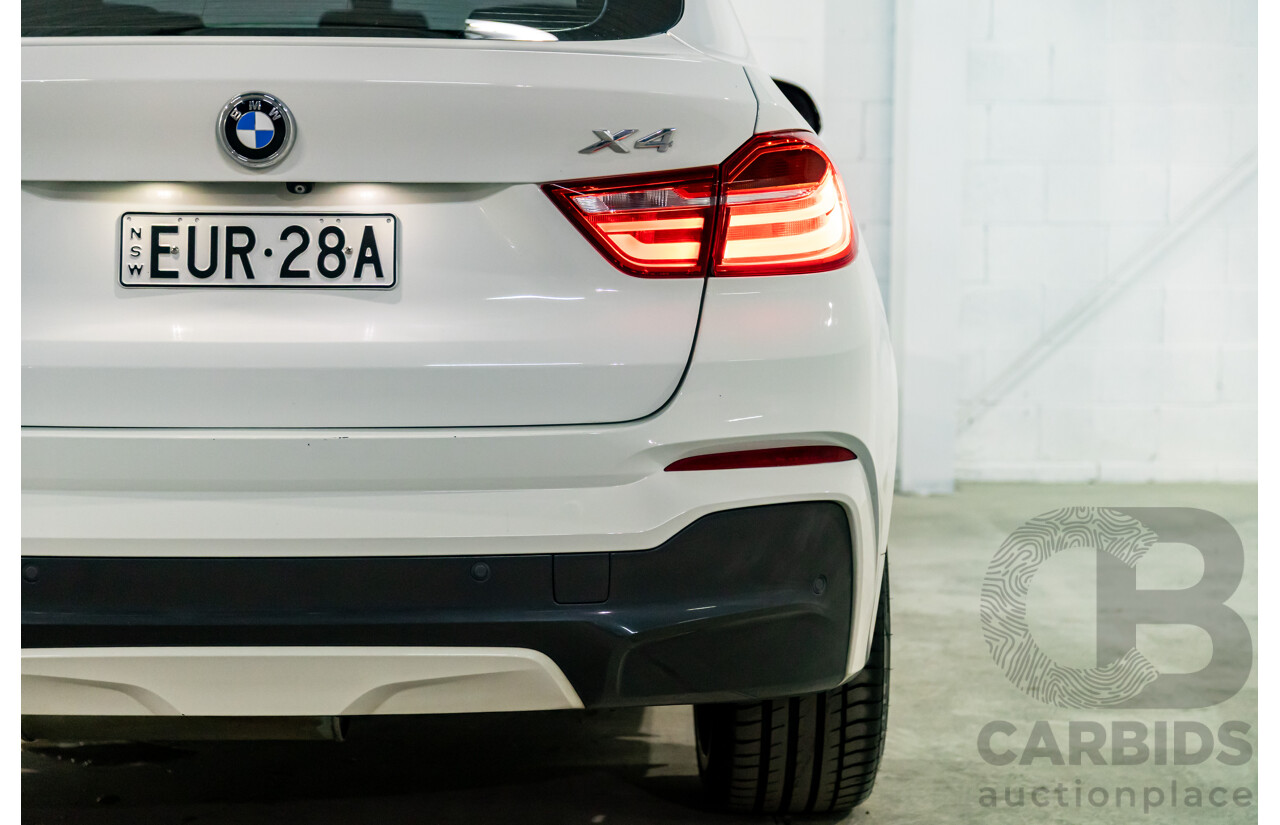 8/2014 BMW X4 Xdrive M Sport 20d F26 MY15 5d Coupe Alpine White Turbo Diesel 2.0L