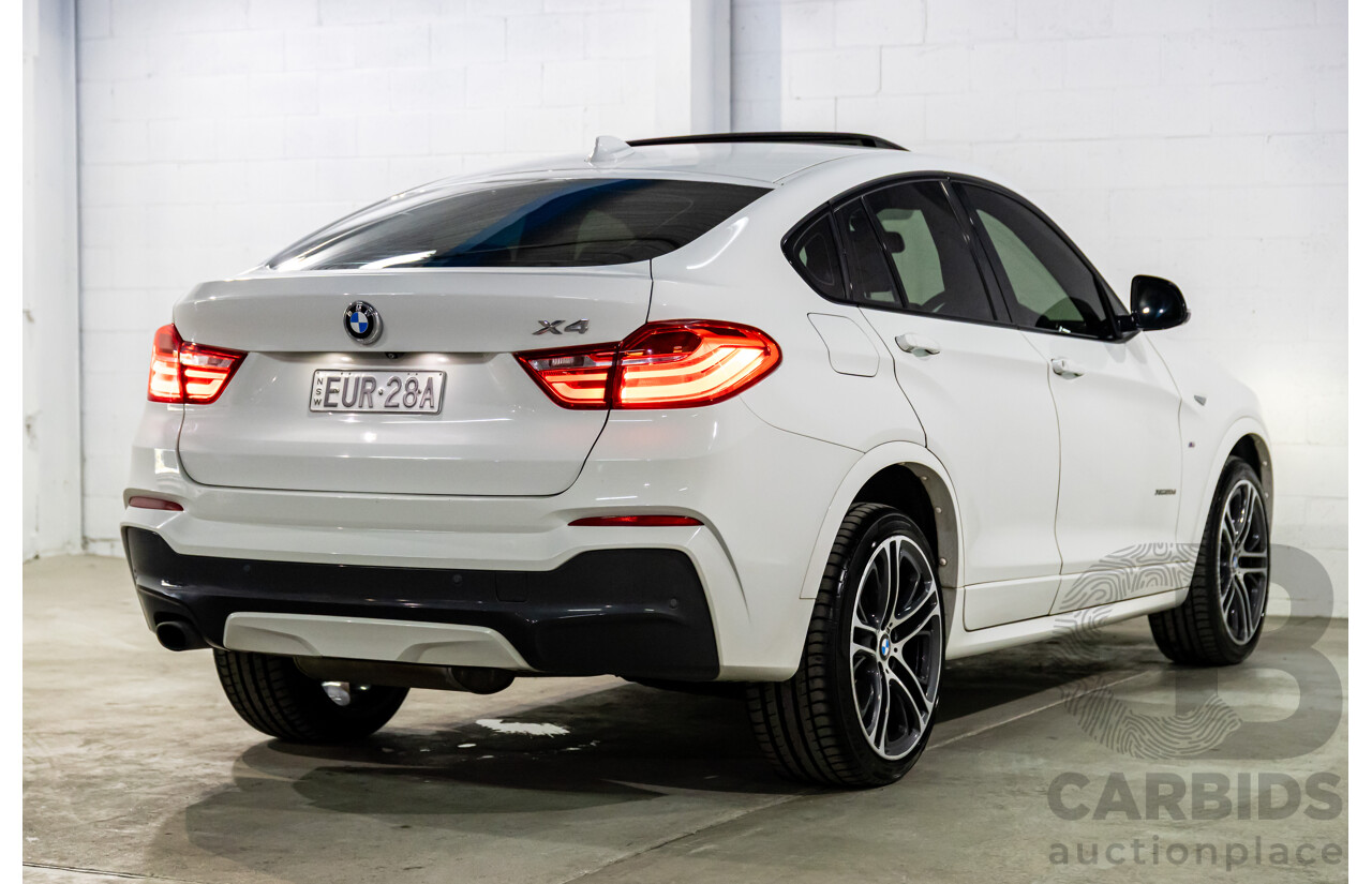 8/2014 BMW X4 Xdrive M Sport 20d F26 MY15 5d Coupe Alpine White Turbo Diesel 2.0L