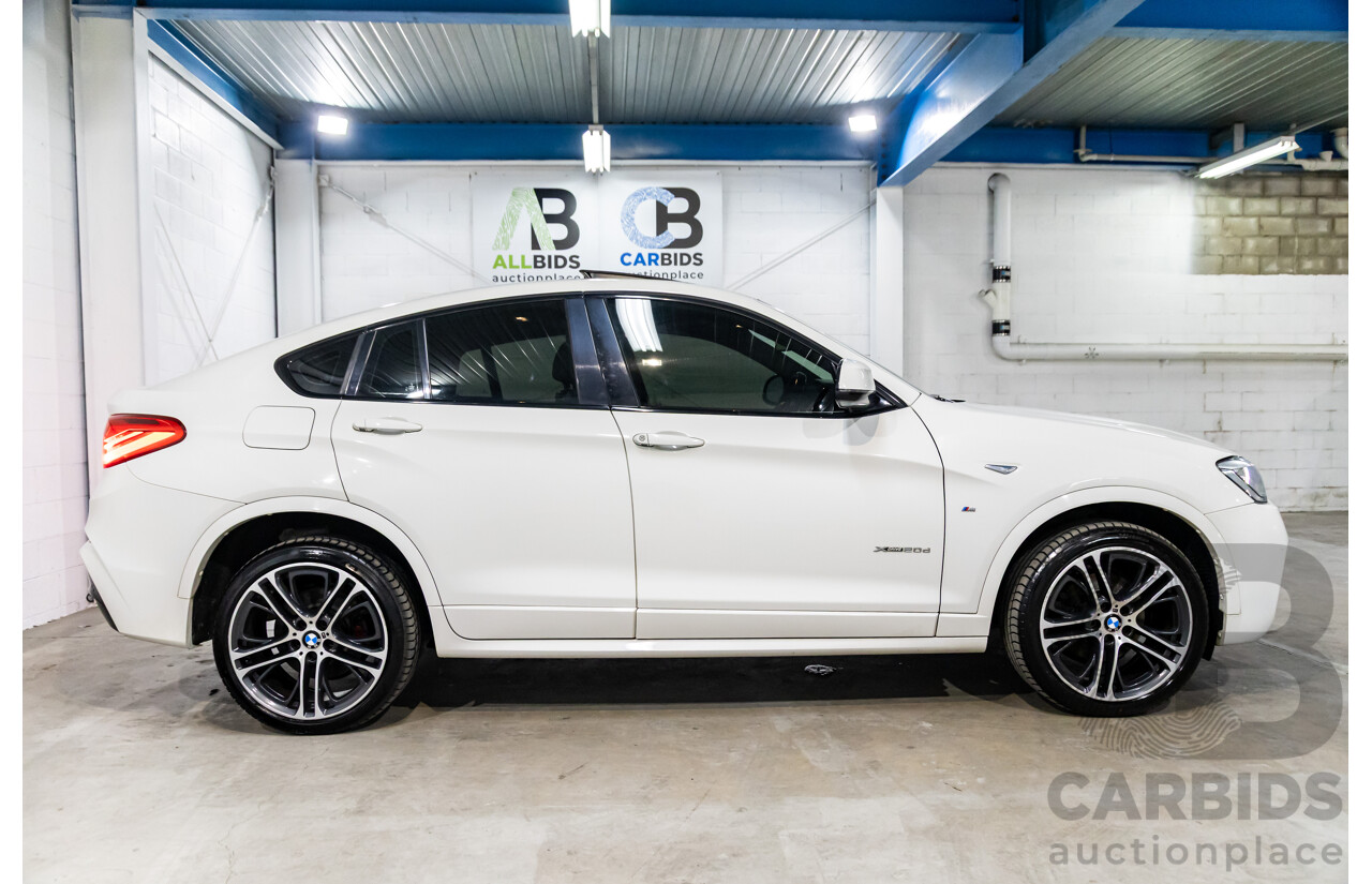 8/2014 BMW X4 Xdrive M Sport 20d F26 MY15 5d Coupe Alpine White Turbo Diesel 2.0L