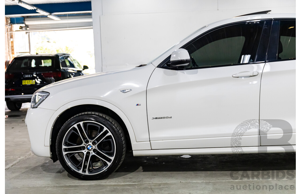 8/2014 BMW X4 Xdrive M Sport 20d F26 MY15 5d Coupe Alpine White Turbo Diesel 2.0L