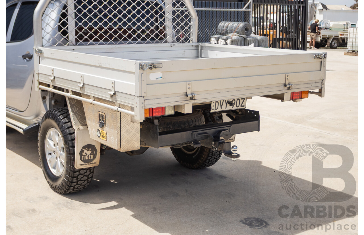 3/2015 Mitsubishi Triton GLX MN (4x4) MY15 Double Cab Utility Cool Silver Metallic Turbo Diesel 2.5L