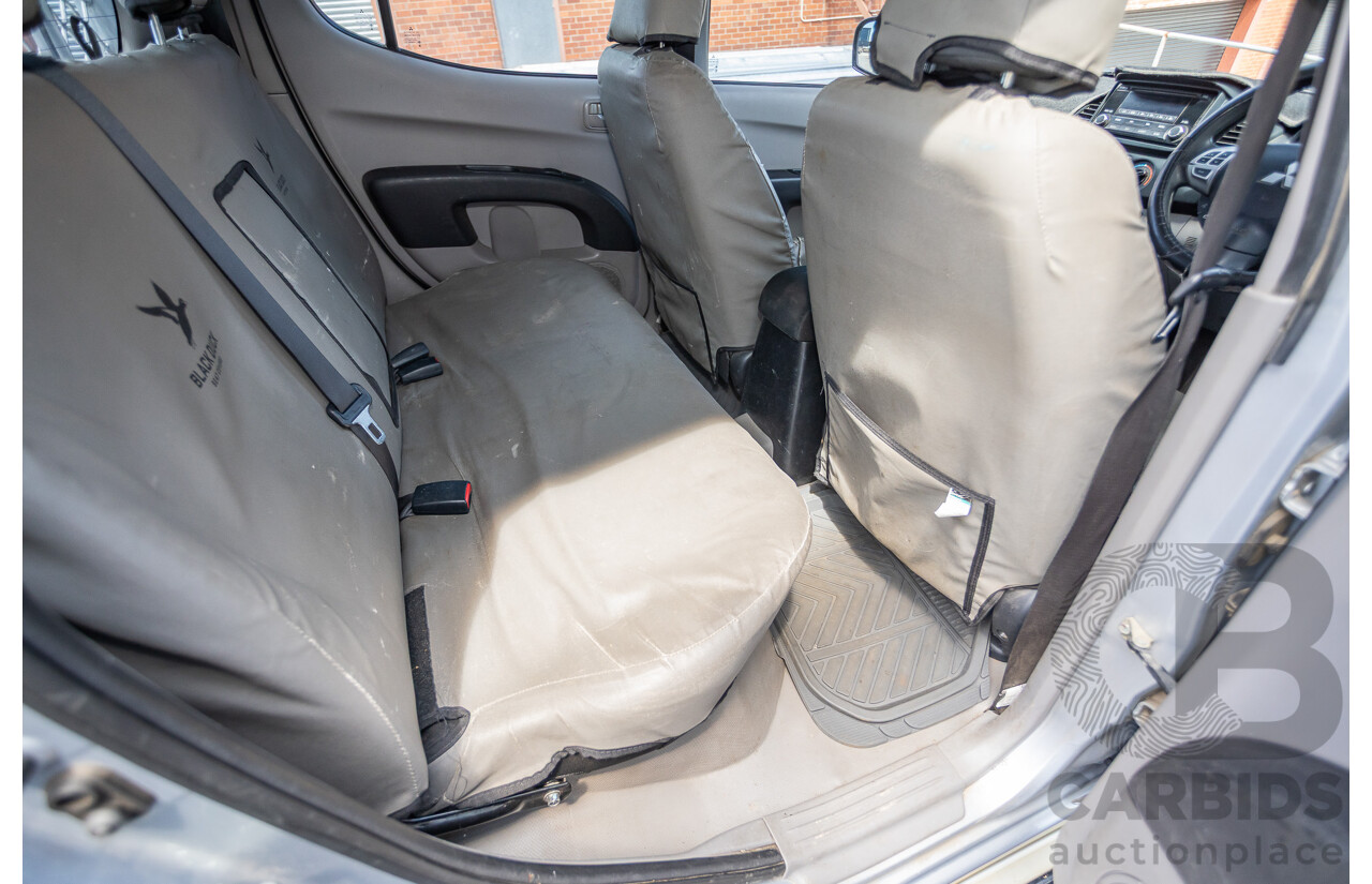 3/2015 Mitsubishi Triton GLX MN (4x4) MY15 Double Cab Utility Cool Silver Metallic Turbo Diesel 2.5L