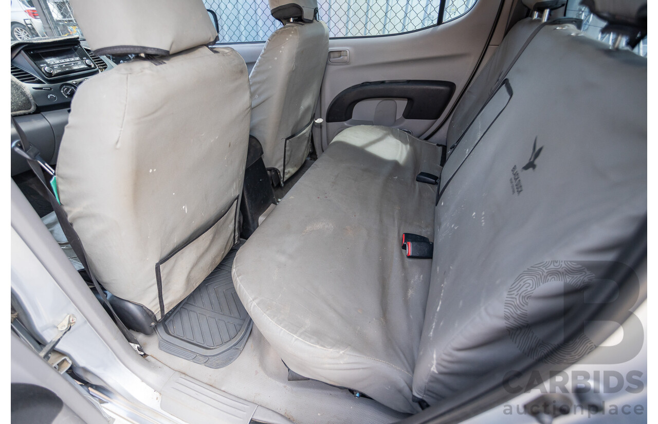 3/2015 Mitsubishi Triton GLX MN (4x4) MY15 Double Cab Utility Cool Silver Metallic Turbo Diesel 2.5L