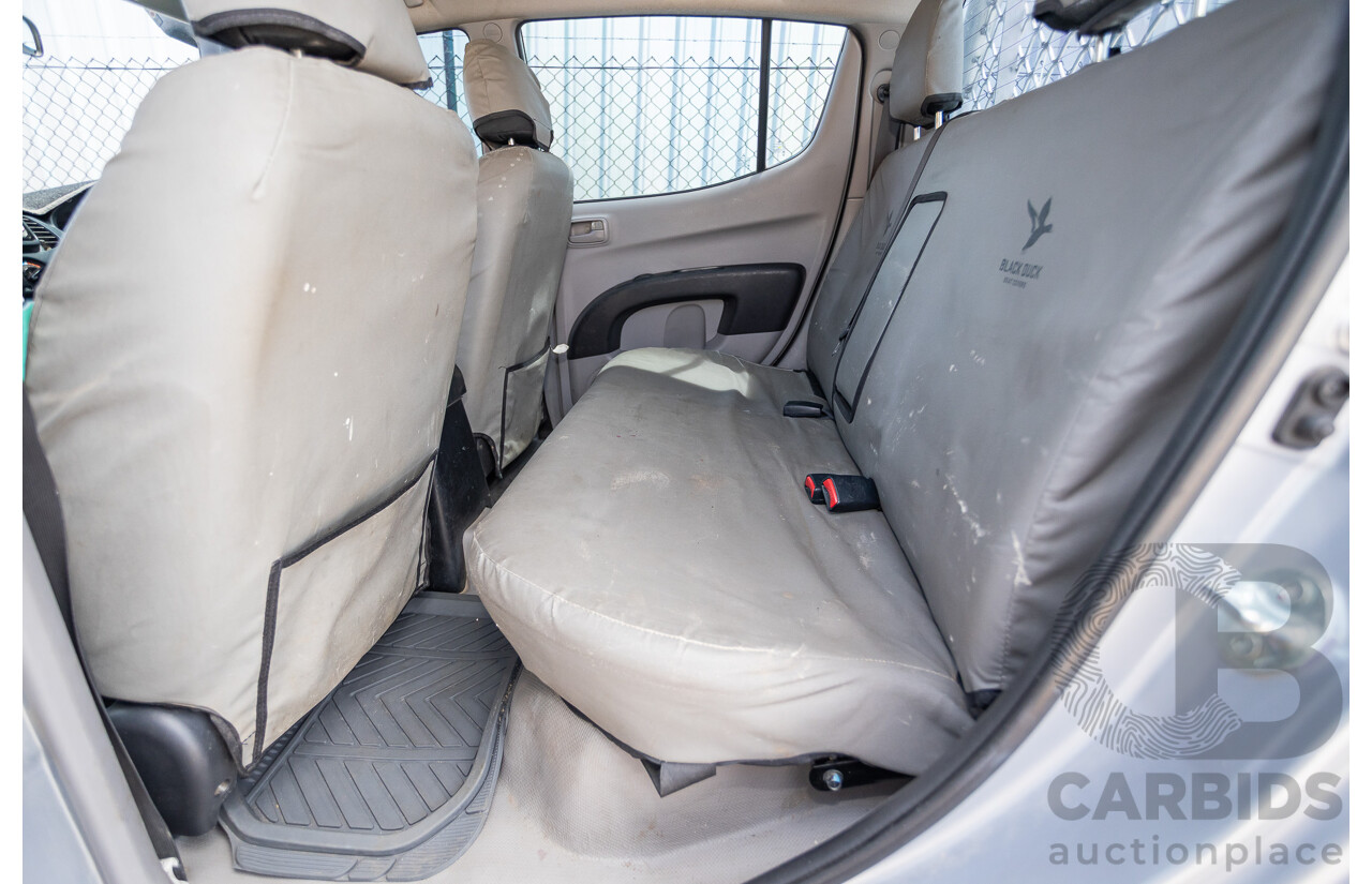 3/2015 Mitsubishi Triton GLX MN (4x4) MY15 Double Cab Utility Cool Silver Metallic Turbo Diesel 2.5L
