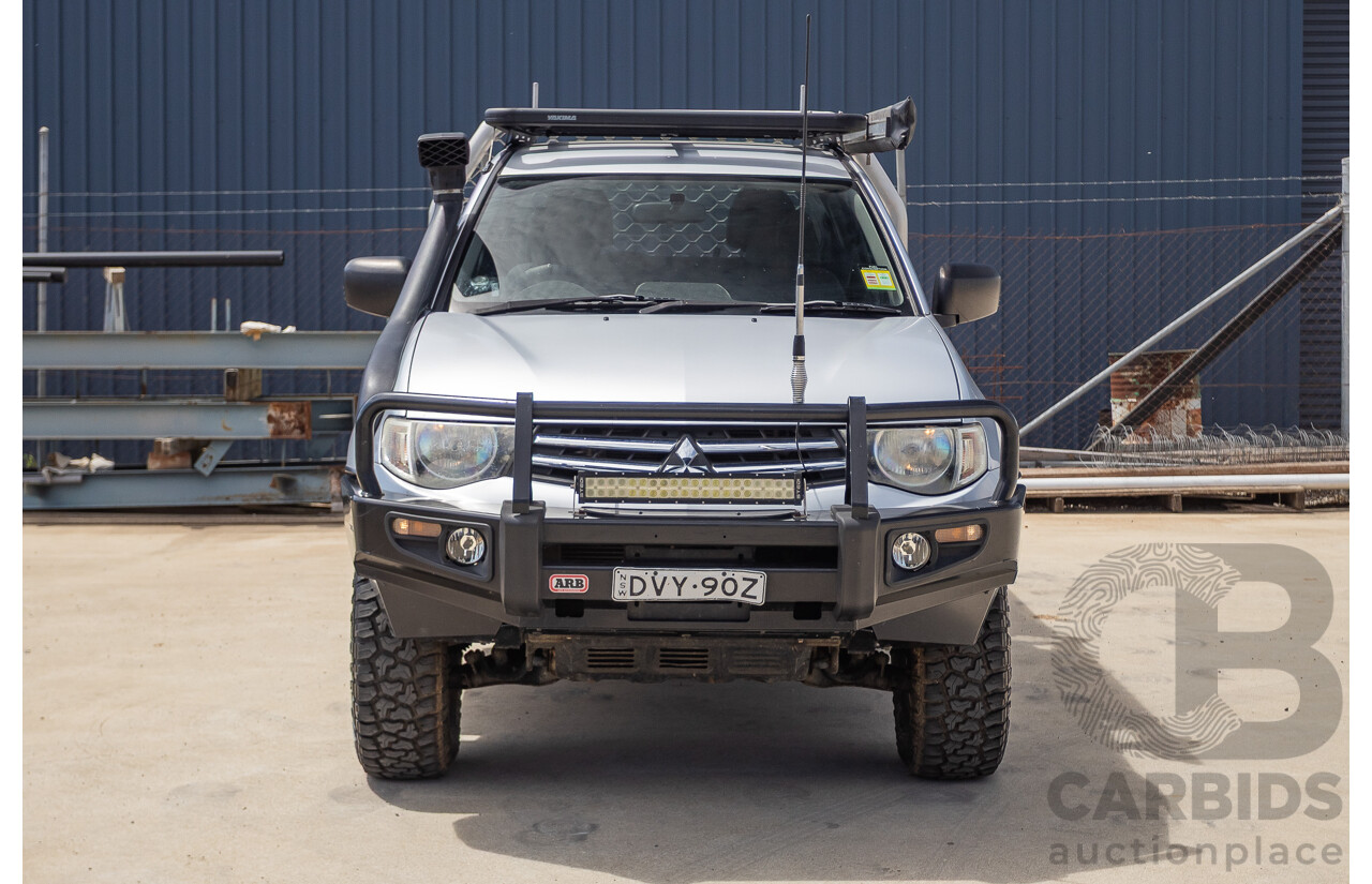 3/2015 Mitsubishi Triton GLX MN (4x4) MY15 Double Cab Utility Cool Silver Metallic Turbo Diesel 2.5L