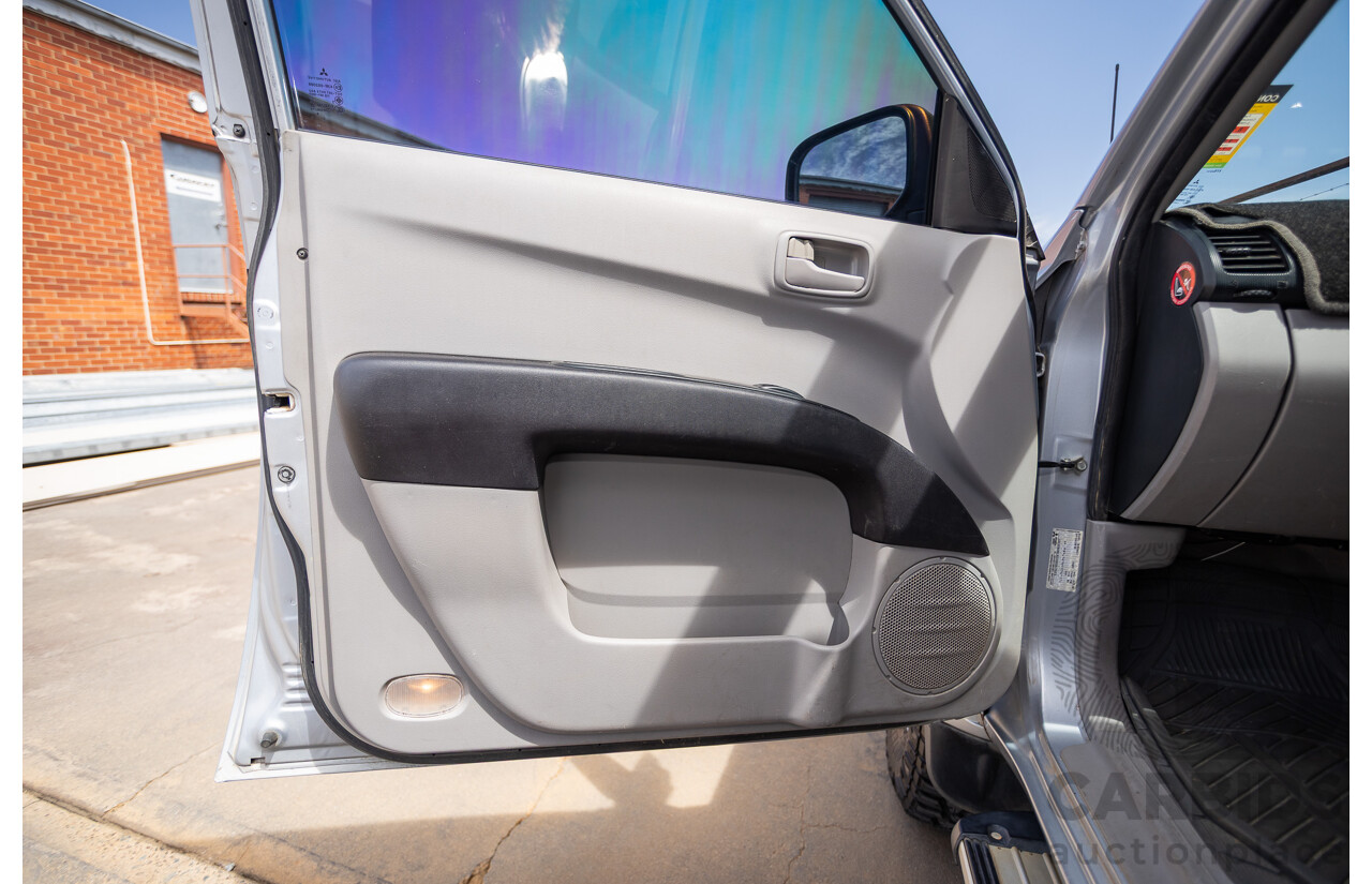 3/2015 Mitsubishi Triton GLX MN (4x4) MY15 Double Cab Utility Cool Silver Metallic Turbo Diesel 2.5L