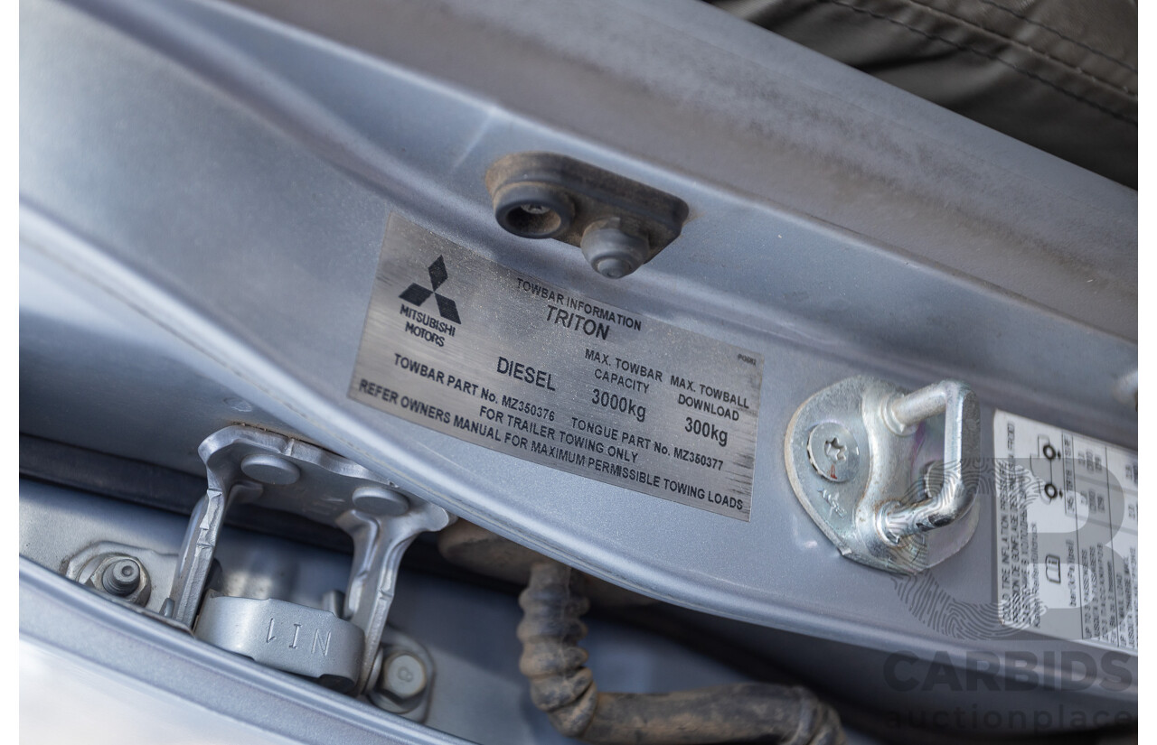 3/2015 Mitsubishi Triton GLX MN (4x4) MY15 Double Cab Utility Cool Silver Metallic Turbo Diesel 2.5L