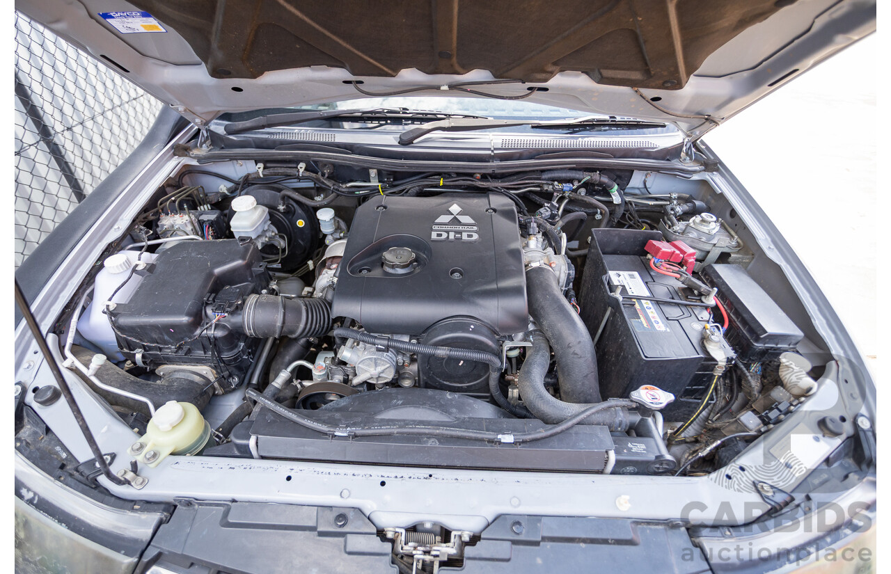 3/2015 Mitsubishi Triton GLX MN (4x4) MY15 Double Cab Utility Cool Silver Metallic Turbo Diesel 2.5L